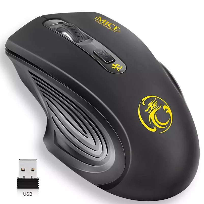 USB Wireless Mouse 2000DPI, USB 2.0 Receiver Optical Computer Mouse 2.4GHz Ergonomic Mice For Laptop PC Sound Silent Mouse
