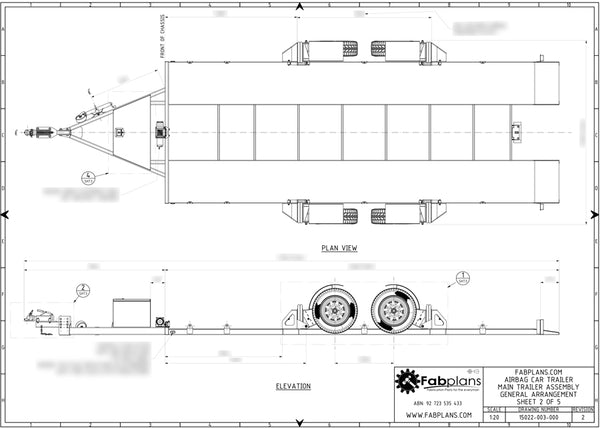 Air Bag Car Trailer Plans | Tandem Race car trailer � fabplans