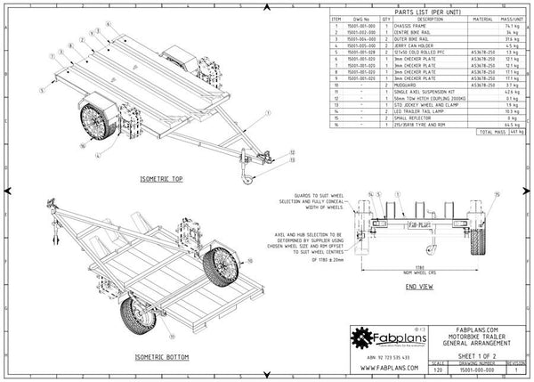 Motorbike Trailer Plans Build your own MX Trailer – fabplans