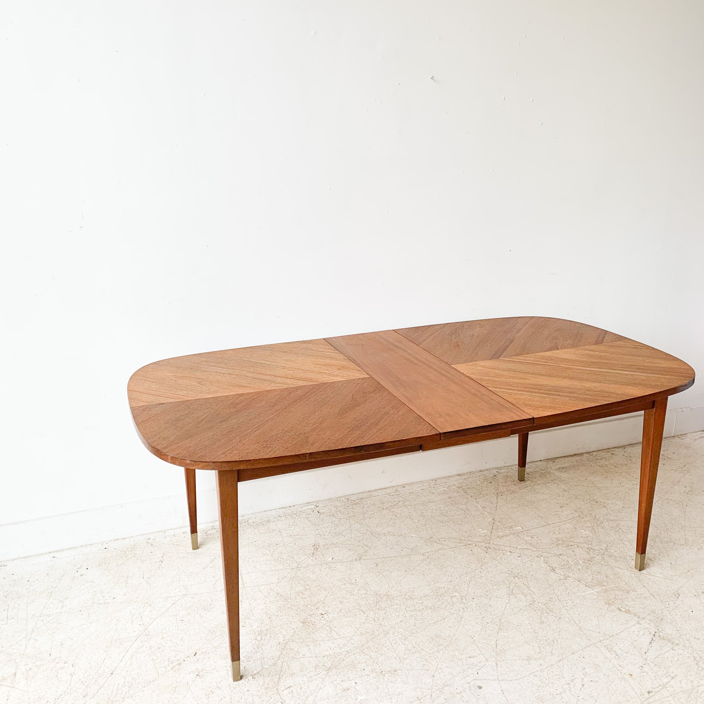 Mid Century Mahogany Dining Table w/ 1 Leaf