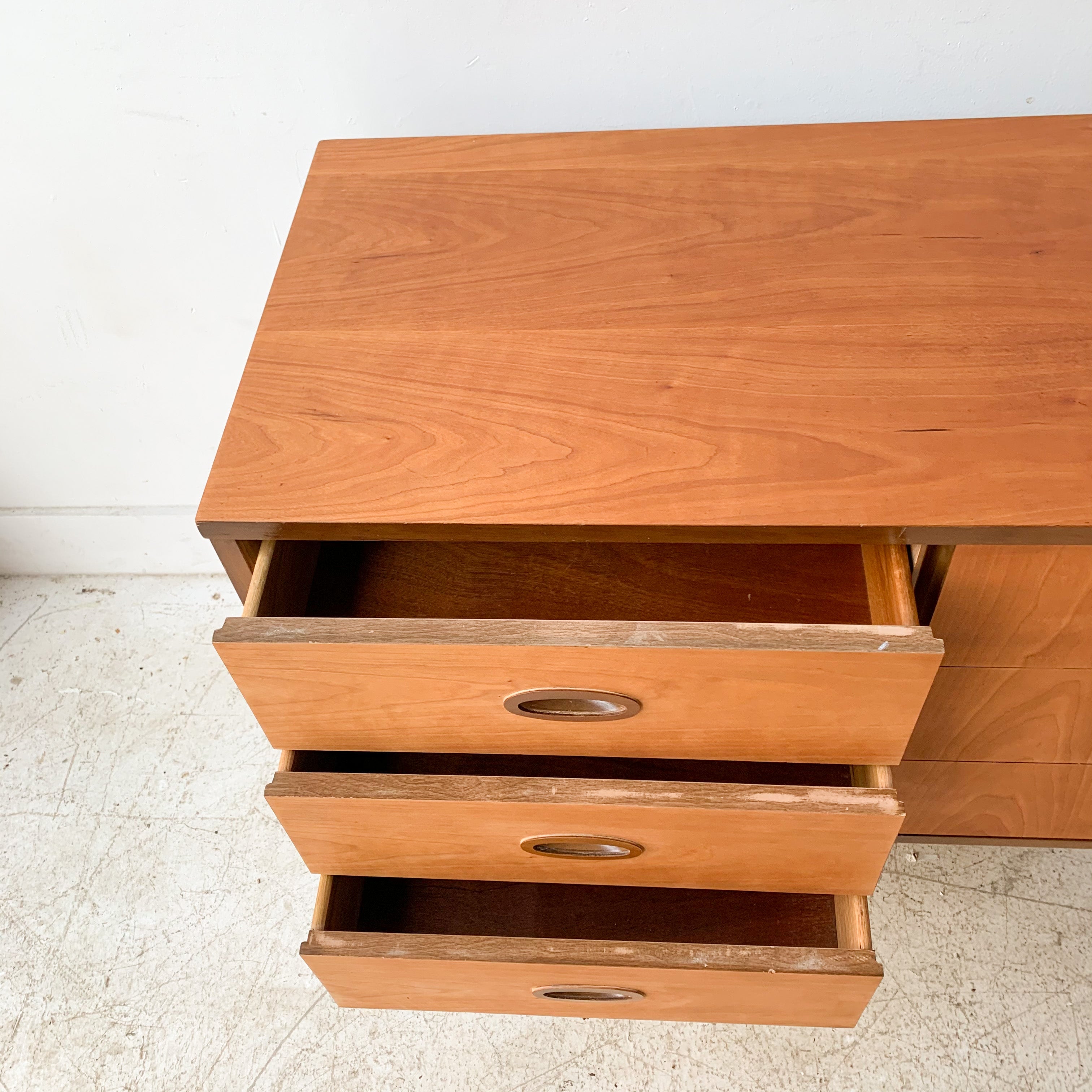 Mid Century Low Cherry Dresser by Dixie