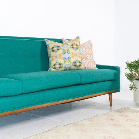 Mid Century Modern Emerald Green Sofa – Atomic Furnishing & Design