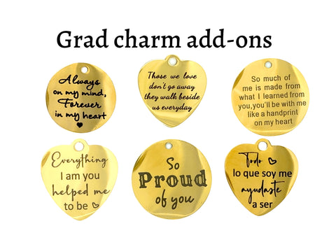 sentimental saying charms for graduation cap charm
