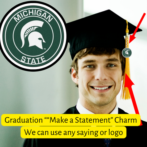 high school graduation cap charm for college