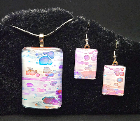 Jewelry made with nail polish glass cabochons
