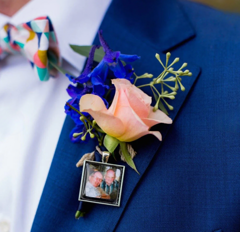 personalized gifts for groom silver photo charm