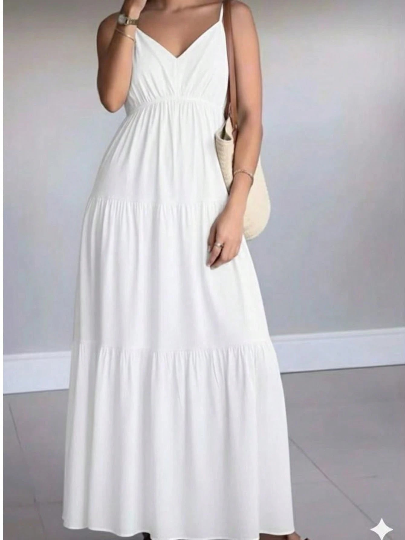 Vestido Longo Branco com Alças Finas – Frescor e Estilo do M ao GG