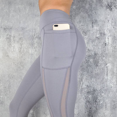 CHRLEISURE Sexy Sports Leggings Seamless Pocket Running Pants