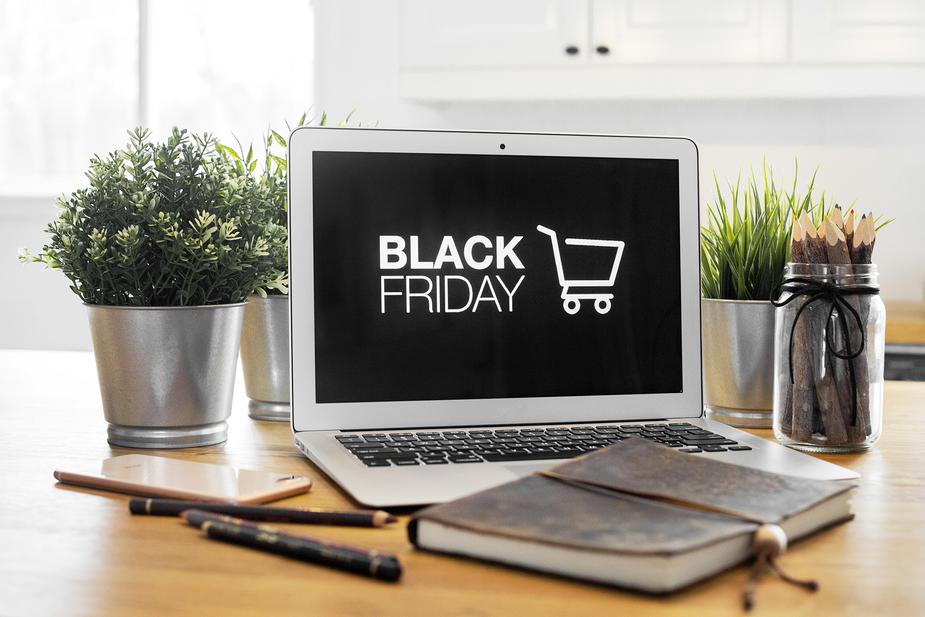 Black Friday displayed on a laptop screen