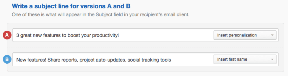 A/B testing process