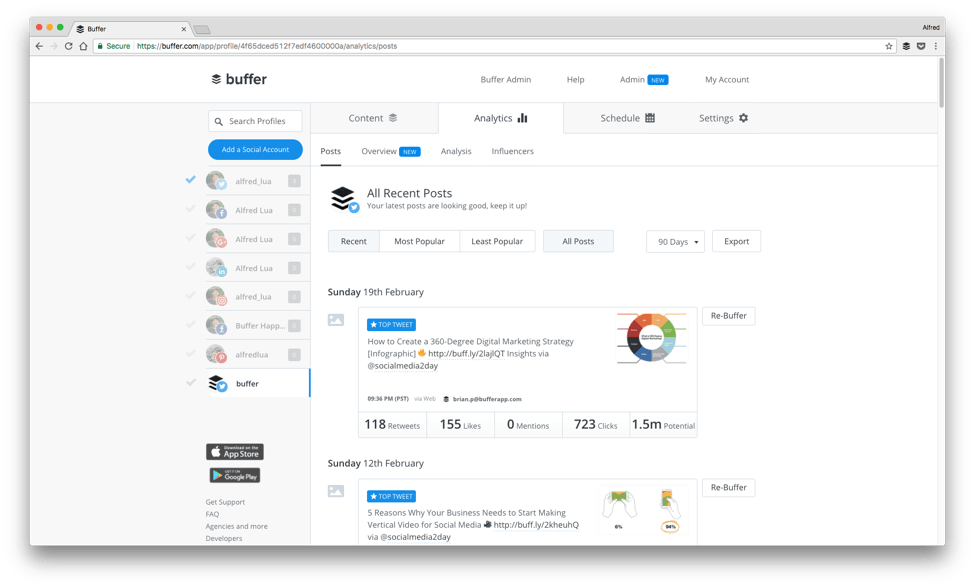 social media monitoring buffer