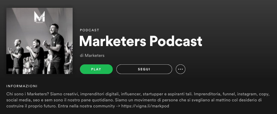 migliori podcast italiani: marketers podcast