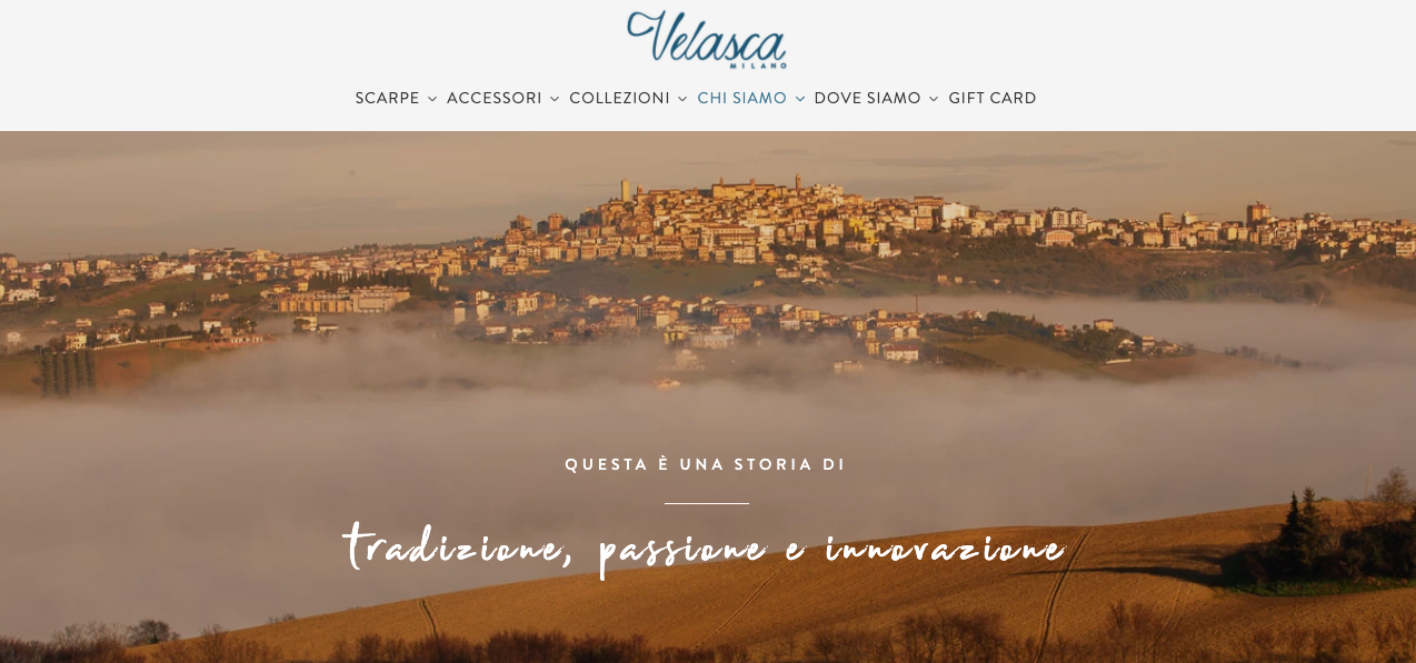 esempio ecommerce velasca