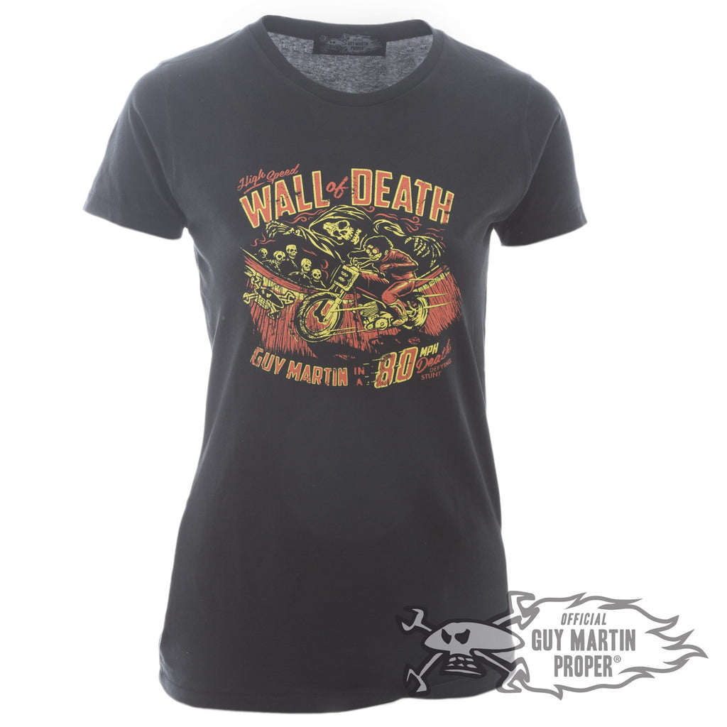 Guy Martin Original Ladies Wall of Death T Shirt Black or ...