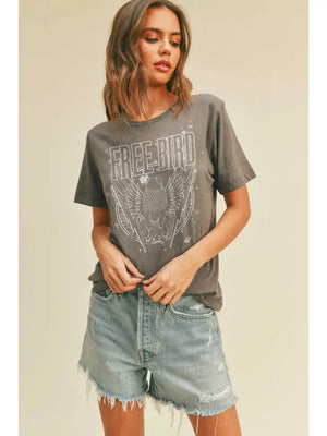 Rock and Roll Free Spirit Graphic Tee - Two Sisters and a Pocketbook 