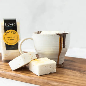 Hand-Crafted Gourmet Marshmallows - Caramel Swirl - Two Sisters and a Pocketbook 