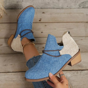 Block Heel Ankle Boots - Desirable Gifts Store