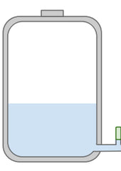 Pressure transducer in tank