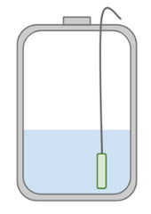 Submersible pressure level sensor in tank