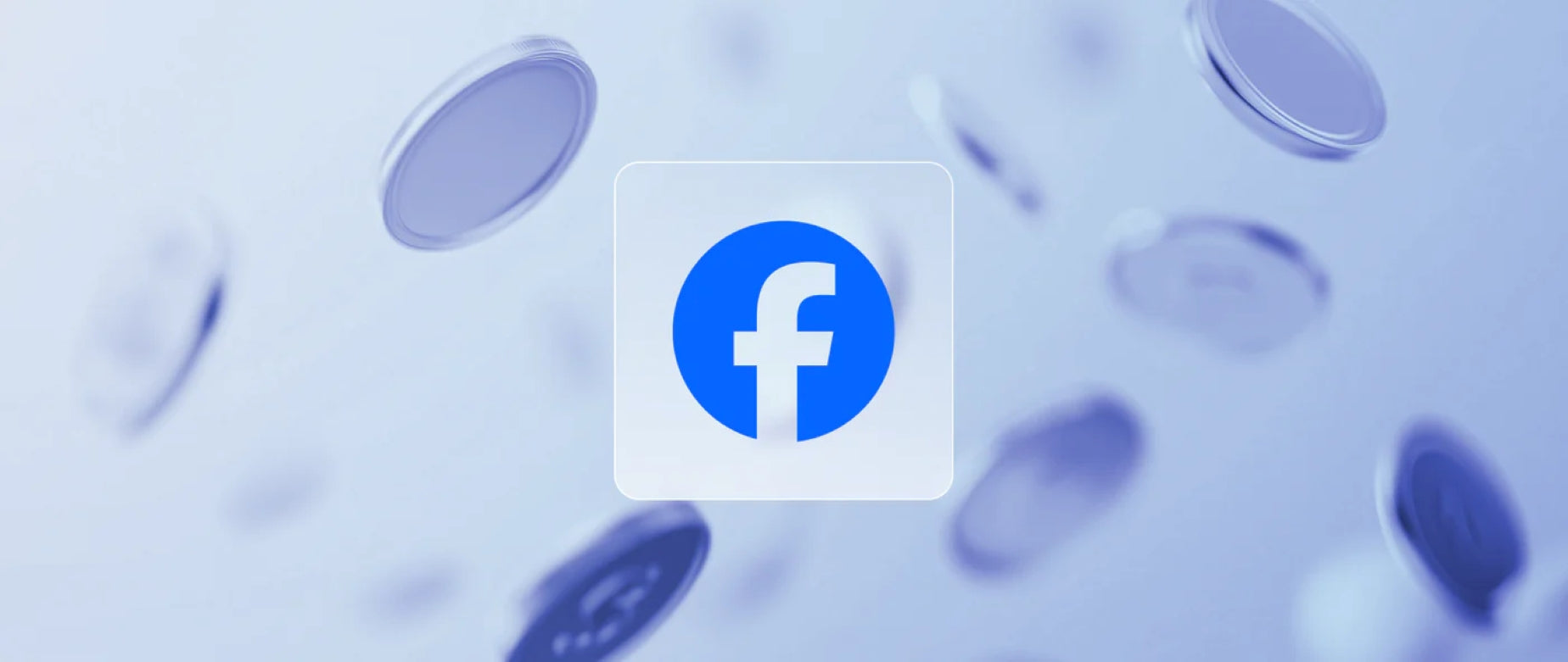 동전과 Facebook 로고가 있는 그래픽