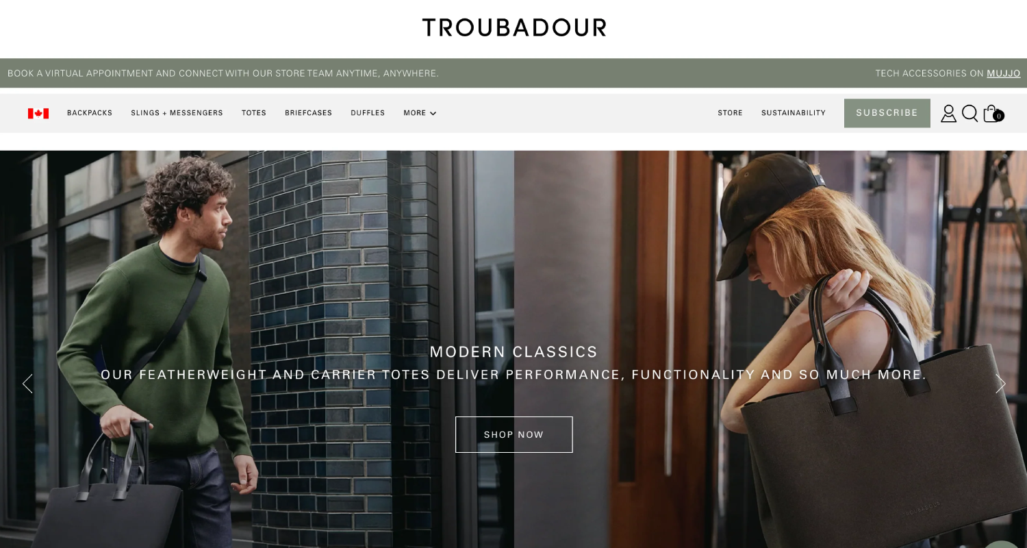 Troubadour Goods - Shopify