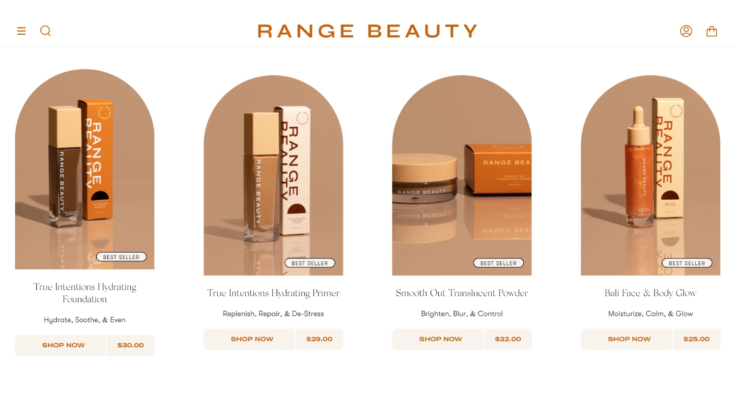 Range Beauty - Shopify