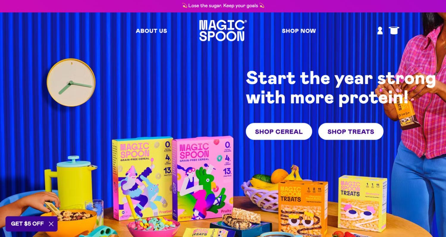 Magic Spoon 웹사이트 메인 페이지