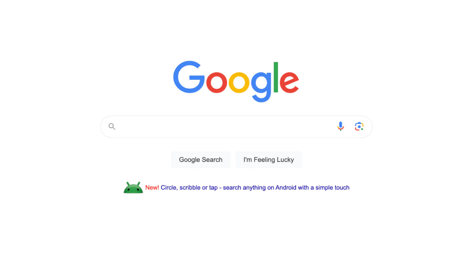 Google.com 홈페이지 스크린샷