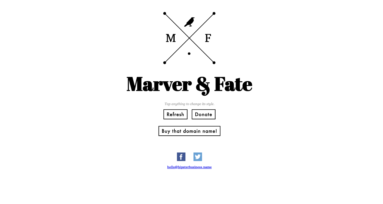 Business Name Generator - Hipster
