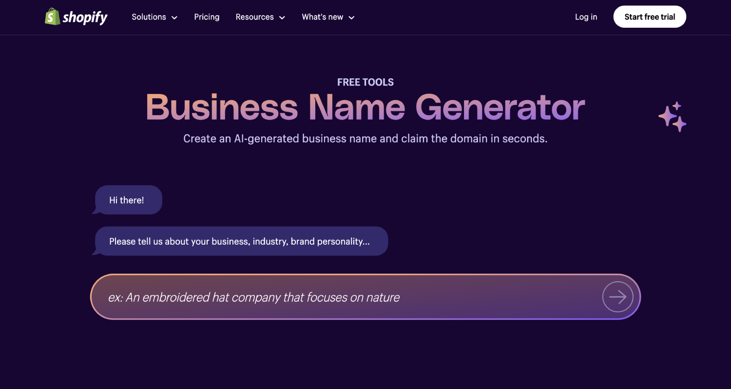 Business Name Generator - Shopify