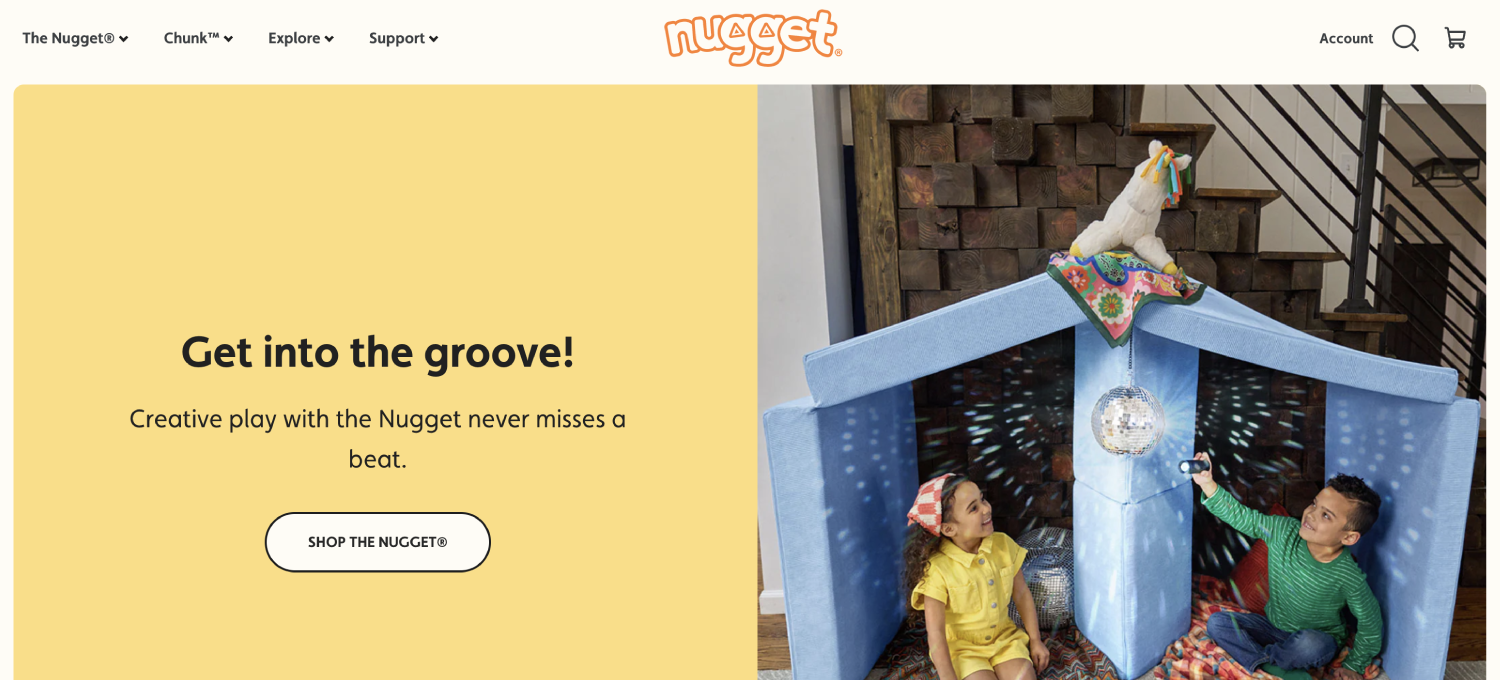 Nugget - website homepage