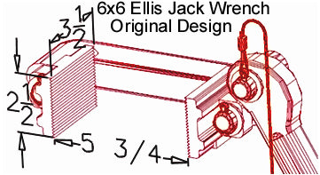 Ellis Manufacturing Co. H-6 Shore Jack Wrench Diagram