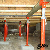 Ellis Manufacturing Co. Jack Post Supporting floor in crawlspace. STL-37