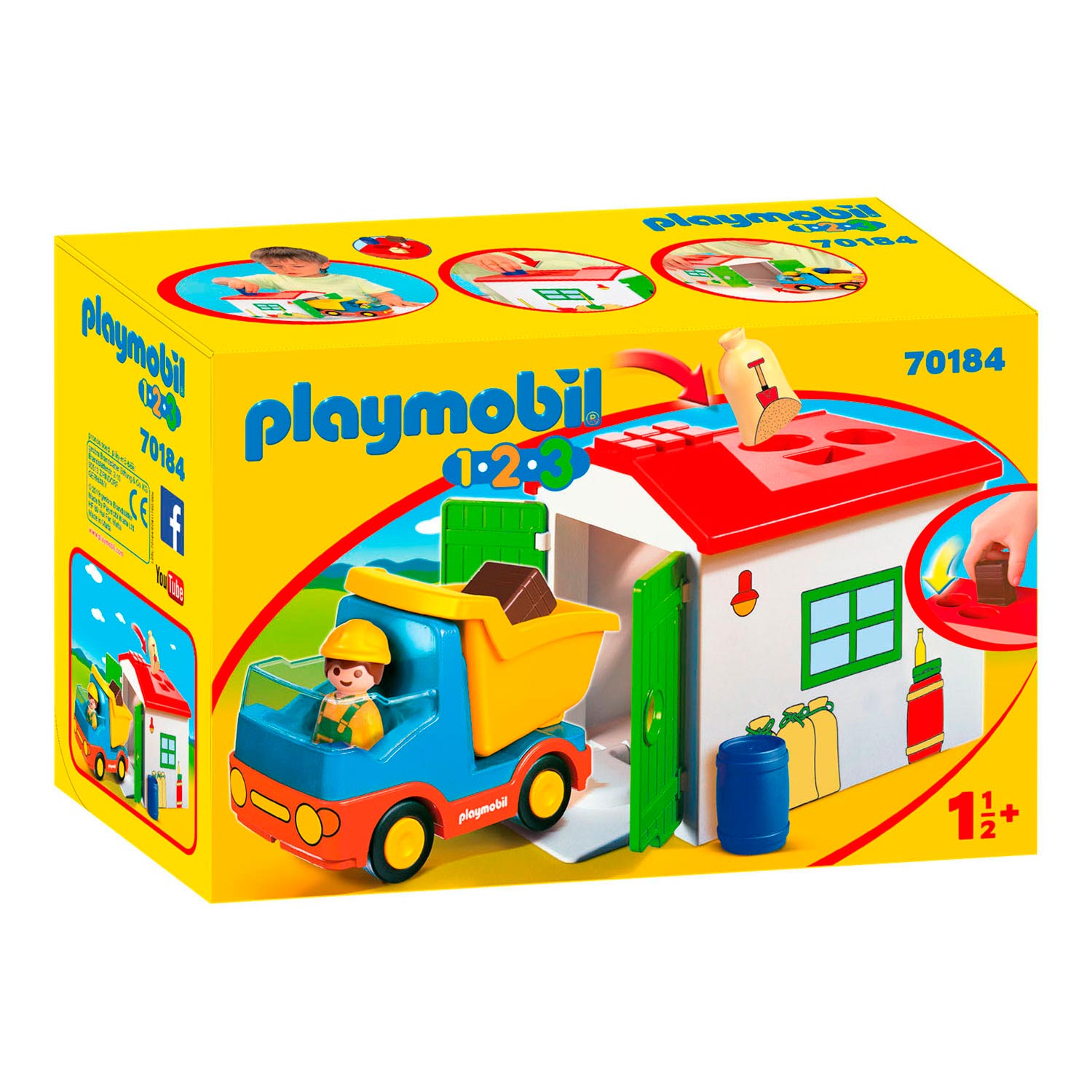 Playmobil 1.2.3. Werkman met Sorteer-garage 70184