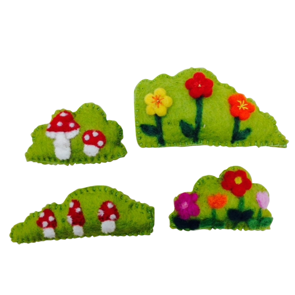 Papoose Toys Papoose Toys Bushes Flower/Toadstool/4