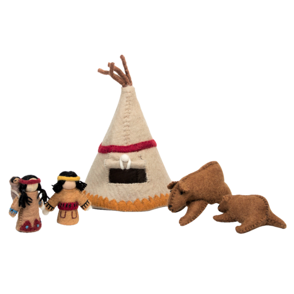 Papoose Toys Papoose Toys Native American Village/5pc