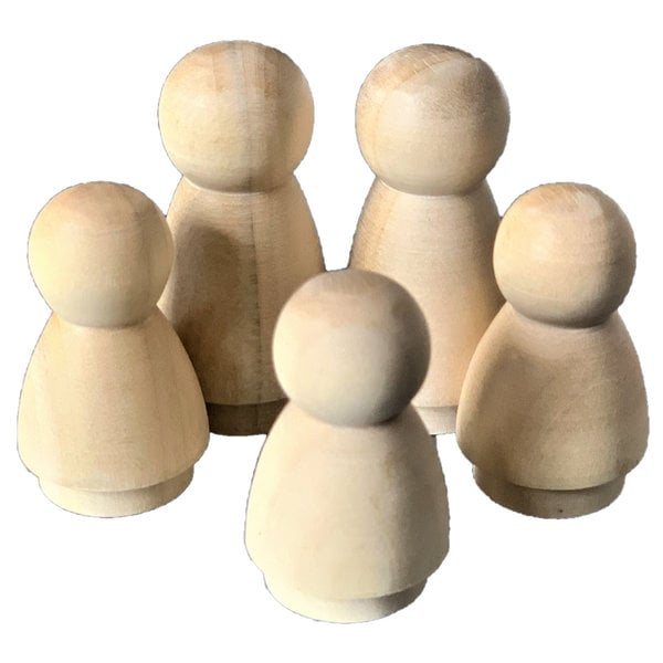 Papoose Toys Papoose Toys Wood Family/5pc