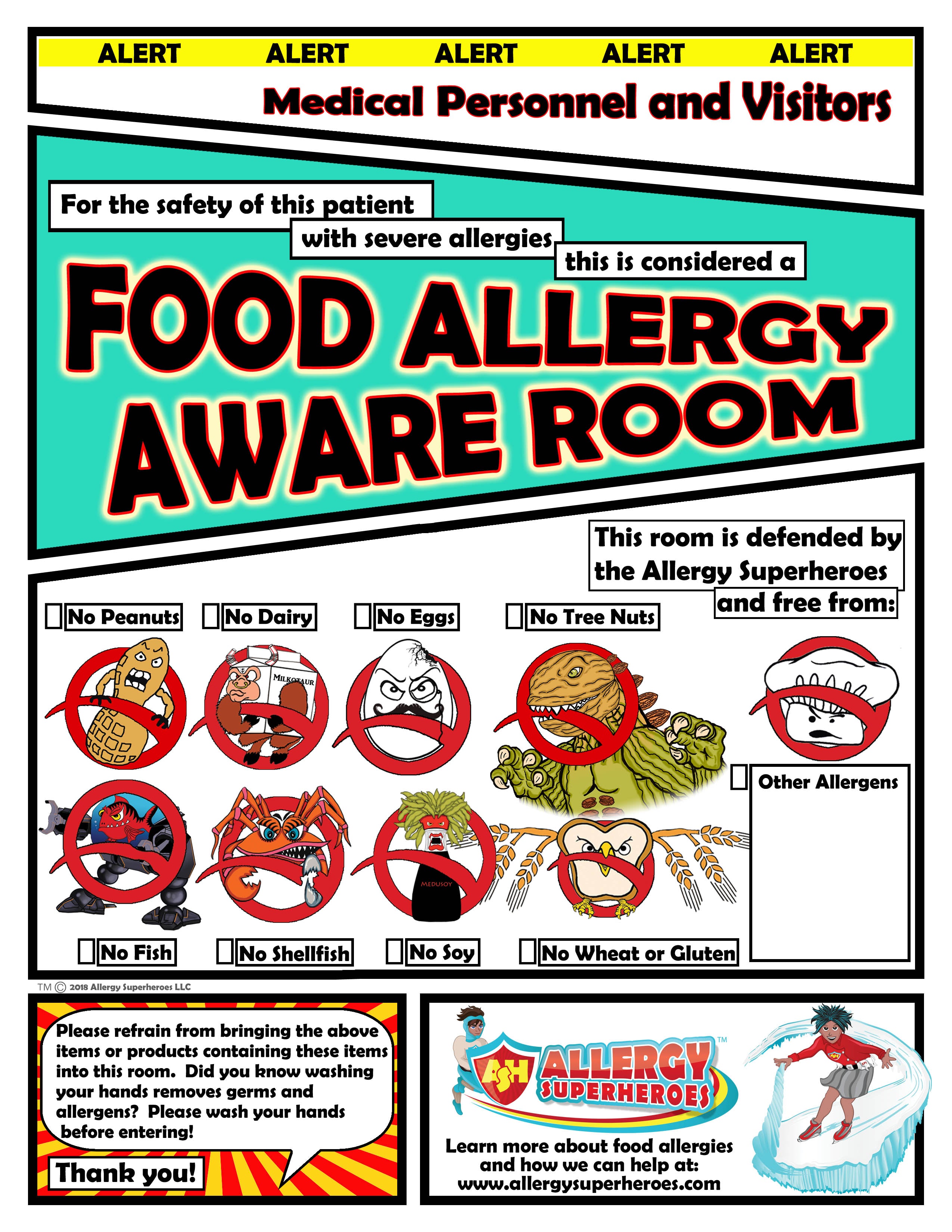 food-allergy-aware-hospital-room-allergen-poster-allergy-superheroes