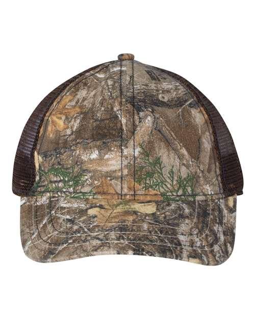 Outdoor Cap Mesh-Back Camo with Flag Undervisor Cap CWF310