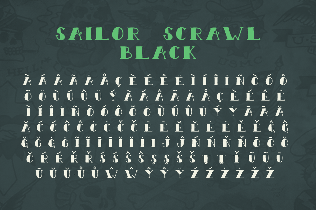Sailor Scrawl Collection Out Of Step Font Company