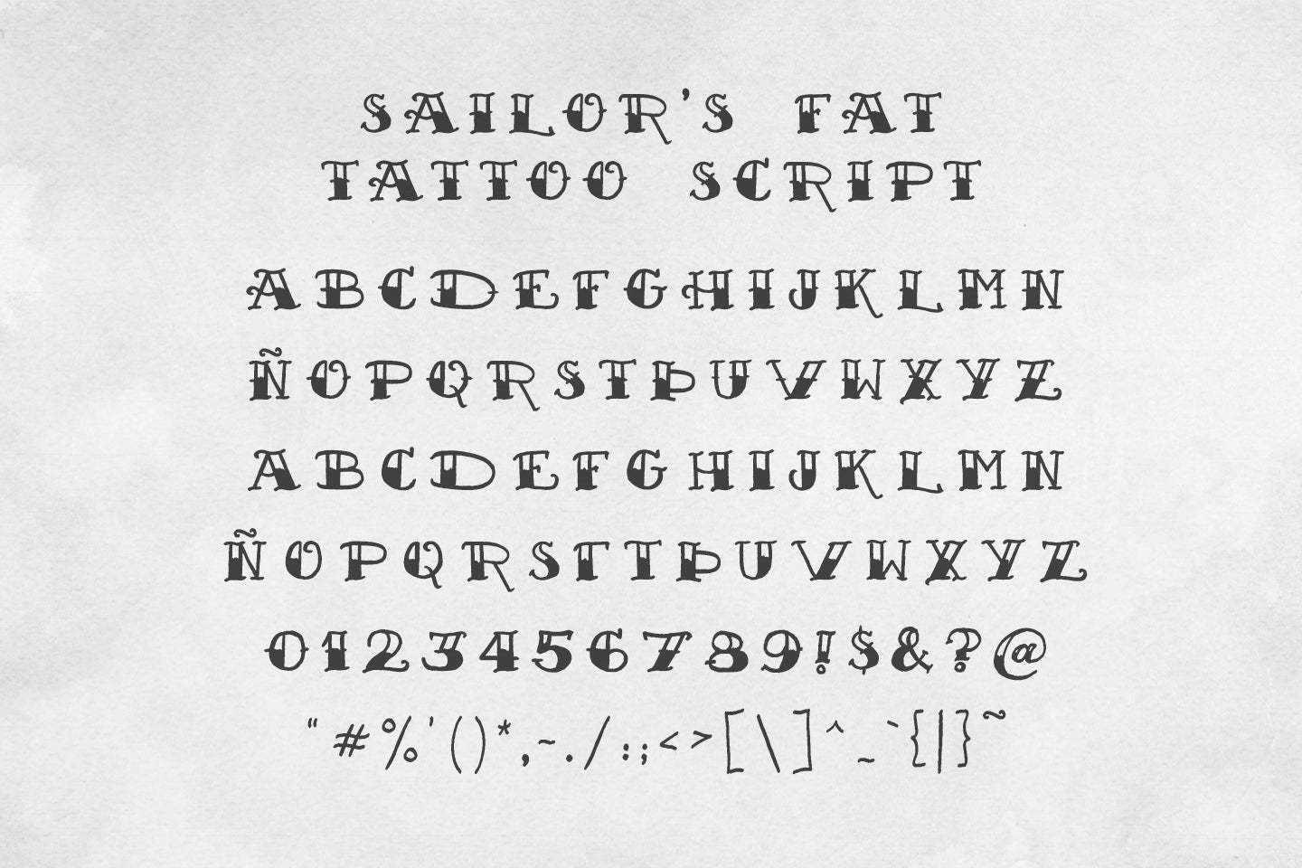 Sailor S Fat Tattoo Script Tattoo Fonts And More Out Of Step Font Company