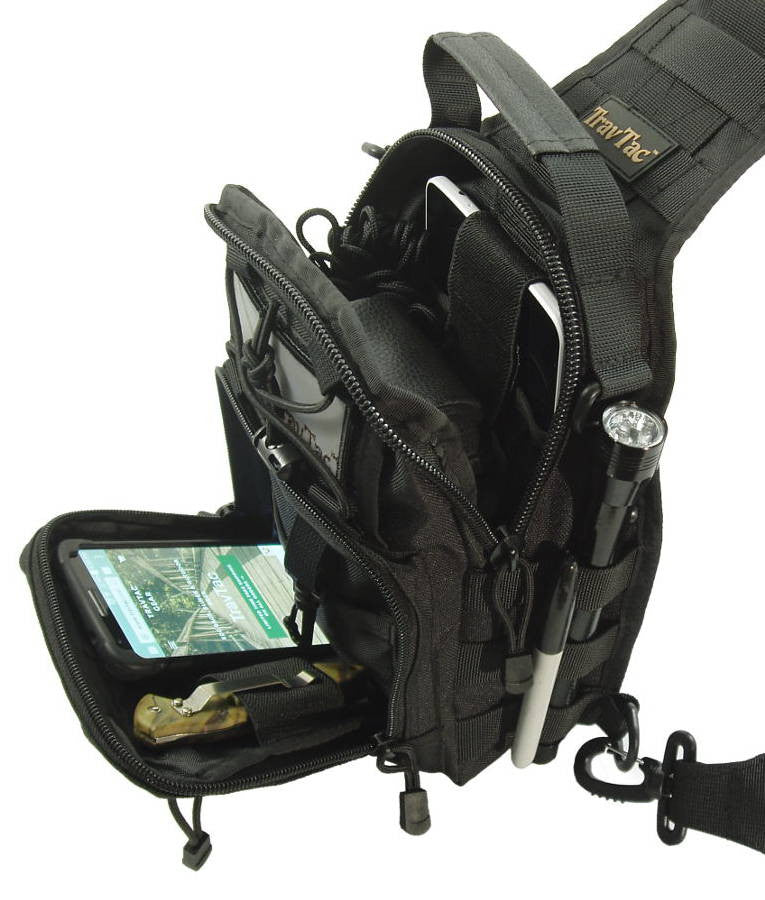 TravTac Stage I Sling Bag, Premium Small EDC Tactical Sling Pack 900D – TravTac Gear