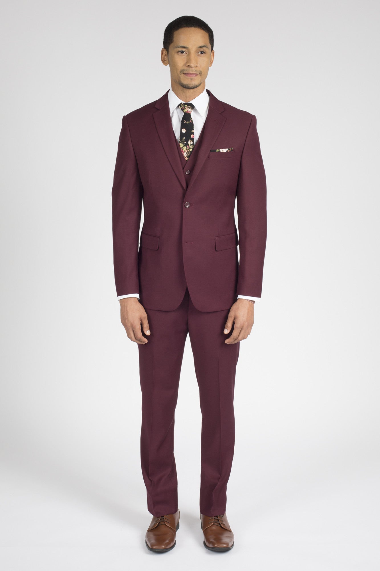 Burgundy Modern Fit Suit – Friar Tux Shop