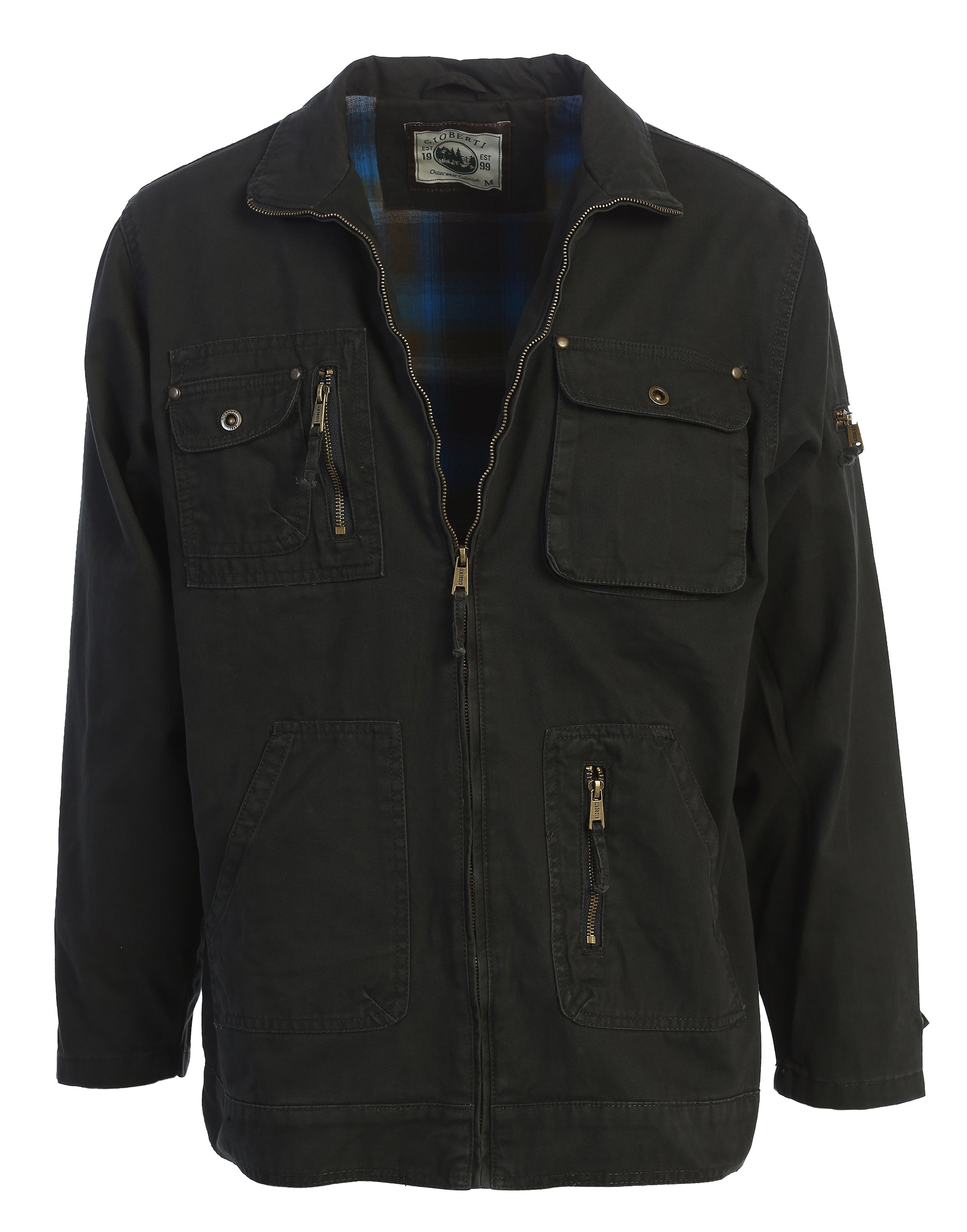 Men's Sportwear Full Zipper Twill Bomber Jacket – GIOBERTI