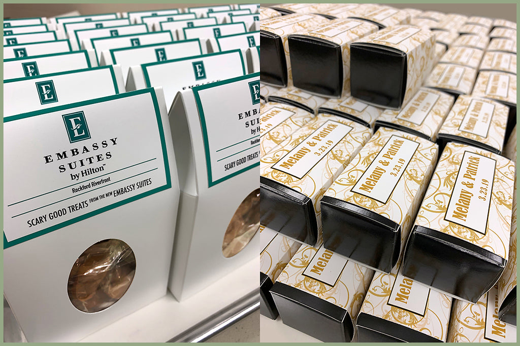 Embassy Suites custom chocolate packaging