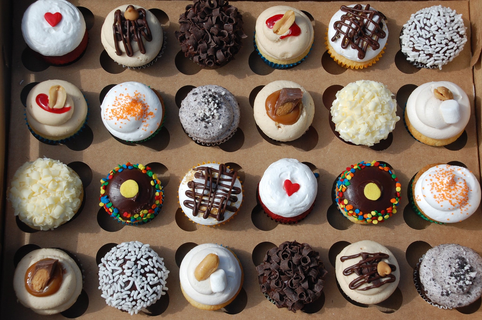 a variety of cupcakes