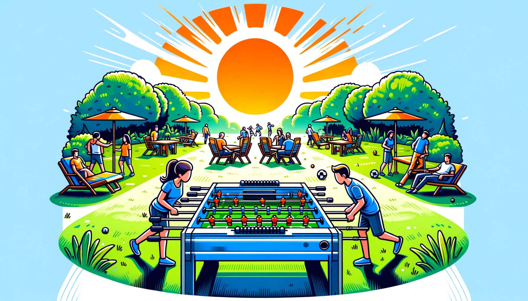 Outdoor Foosball Table Family Fun