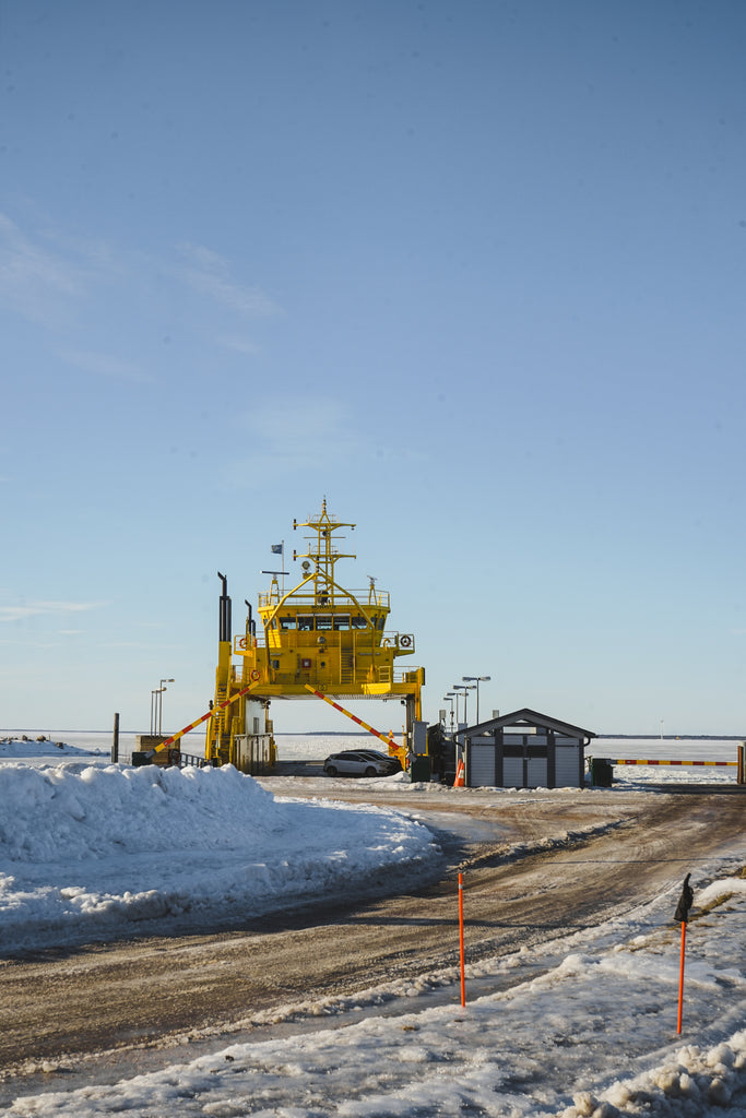 small yellow ferry