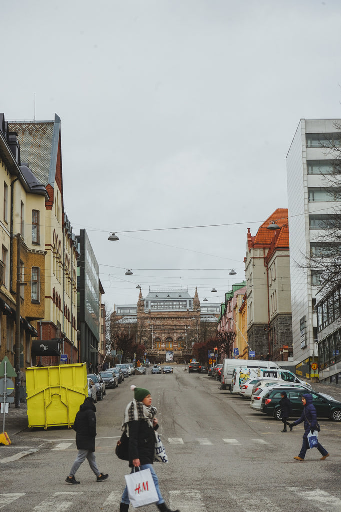 looking up the hill