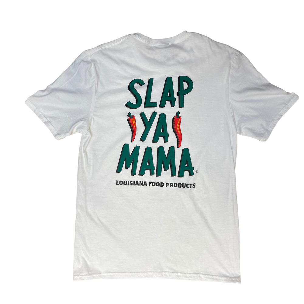 Slap Ya Mama-Slap It, Eat It, Love It White Tee X-Large / White